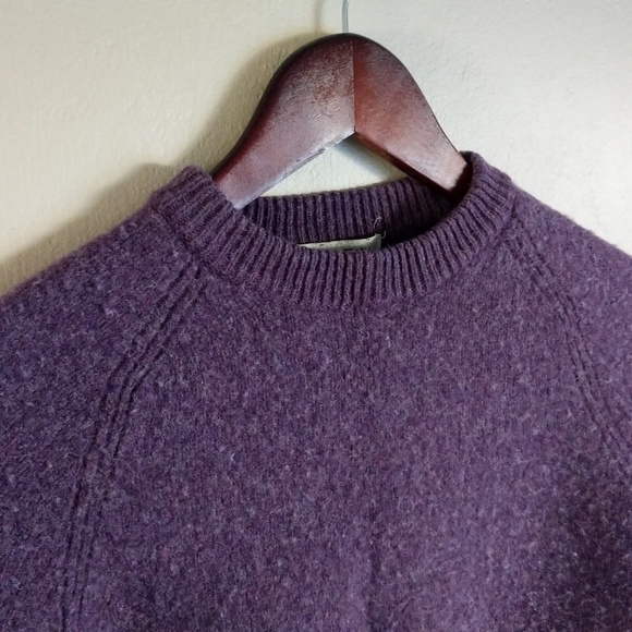 J. Crew Sweater Purple Wool Fits XS Crewneck - Picture 3 of 8